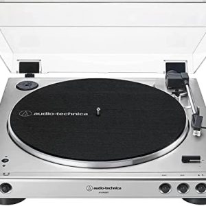 Audio-Technica AT-LP60X-BK Fully Automatic Belt-Drive Stereo Turntable, Black, Hi-Fi, 2 Speed, Dust Cover, Anti-Resonance, Die-Cast Aluminum Platter