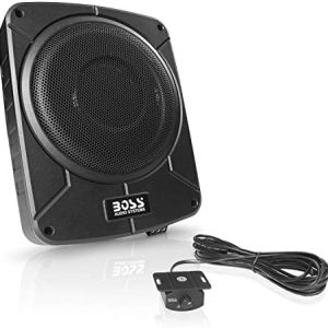 BOSS Audio Systems BAB10 Amplified Car Subwoofer - 1200 Watts Max Power, Low Profile, 10 Inch Subwoofer, Remote Subwoofer Control, Great for Vehicles That Need Bass But Have Limited Space