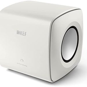 KEF KC62 6.5 Inch 1000W Compact Powered Subwoofer (White)