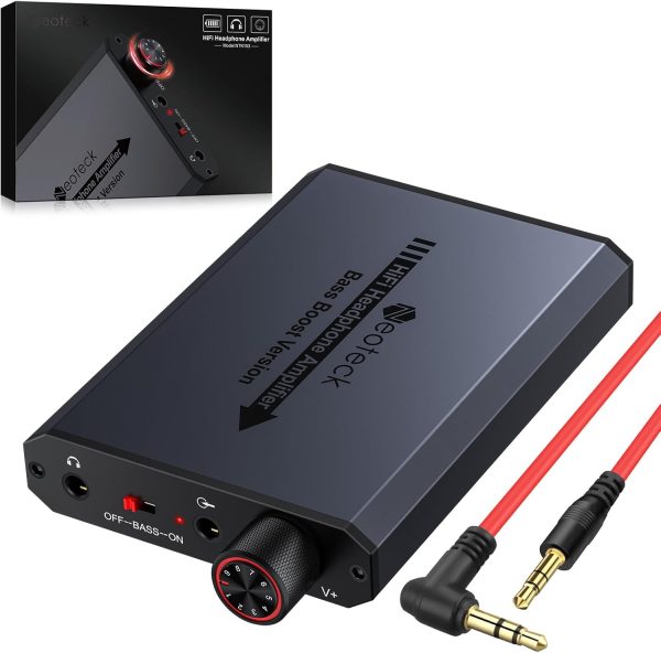 Neoteck 3.5mm Headphone Amp with Bass Boost Portable HiFi Headphone Amplifier, 16-300 Ohm, Aluminum Matte Surface for Mac, Phones, iPad, MP3, MP4 Computers PS4 PS5 Controller - Image 9